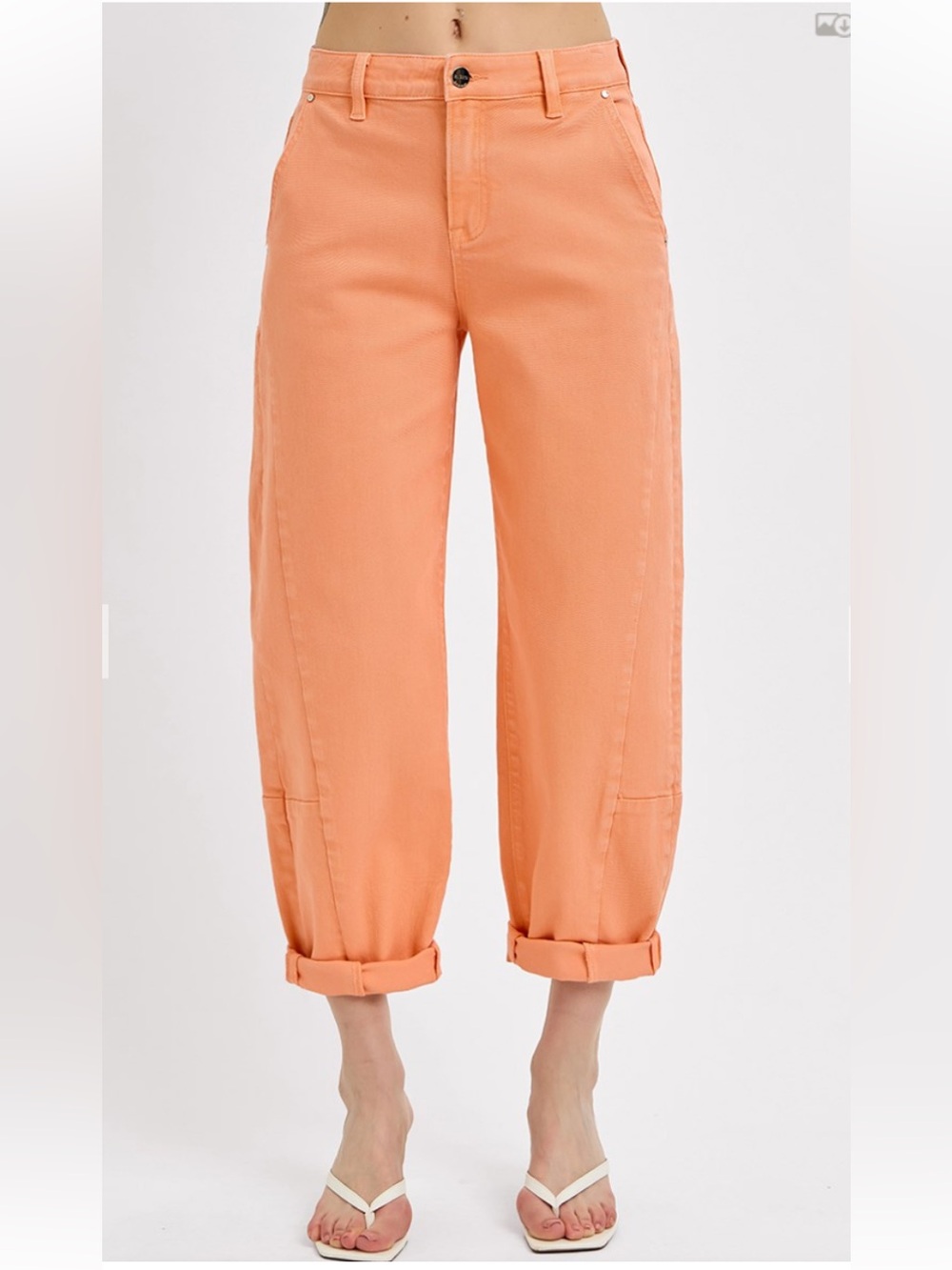 303 ❤️RISEN HIGH RISE RELAXED BARREL CUFFED PANTS